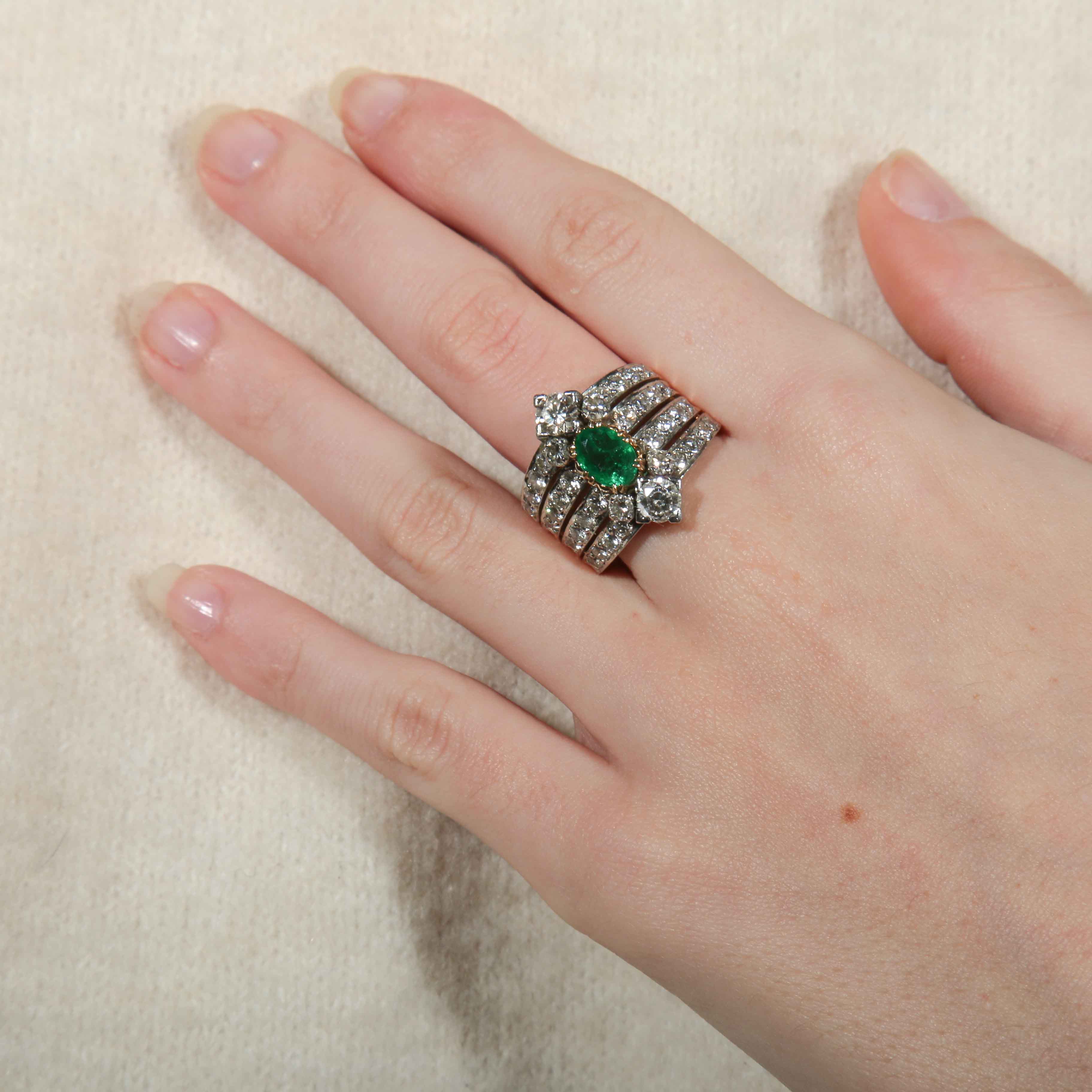 Emerald Diamond Ring - Image 3