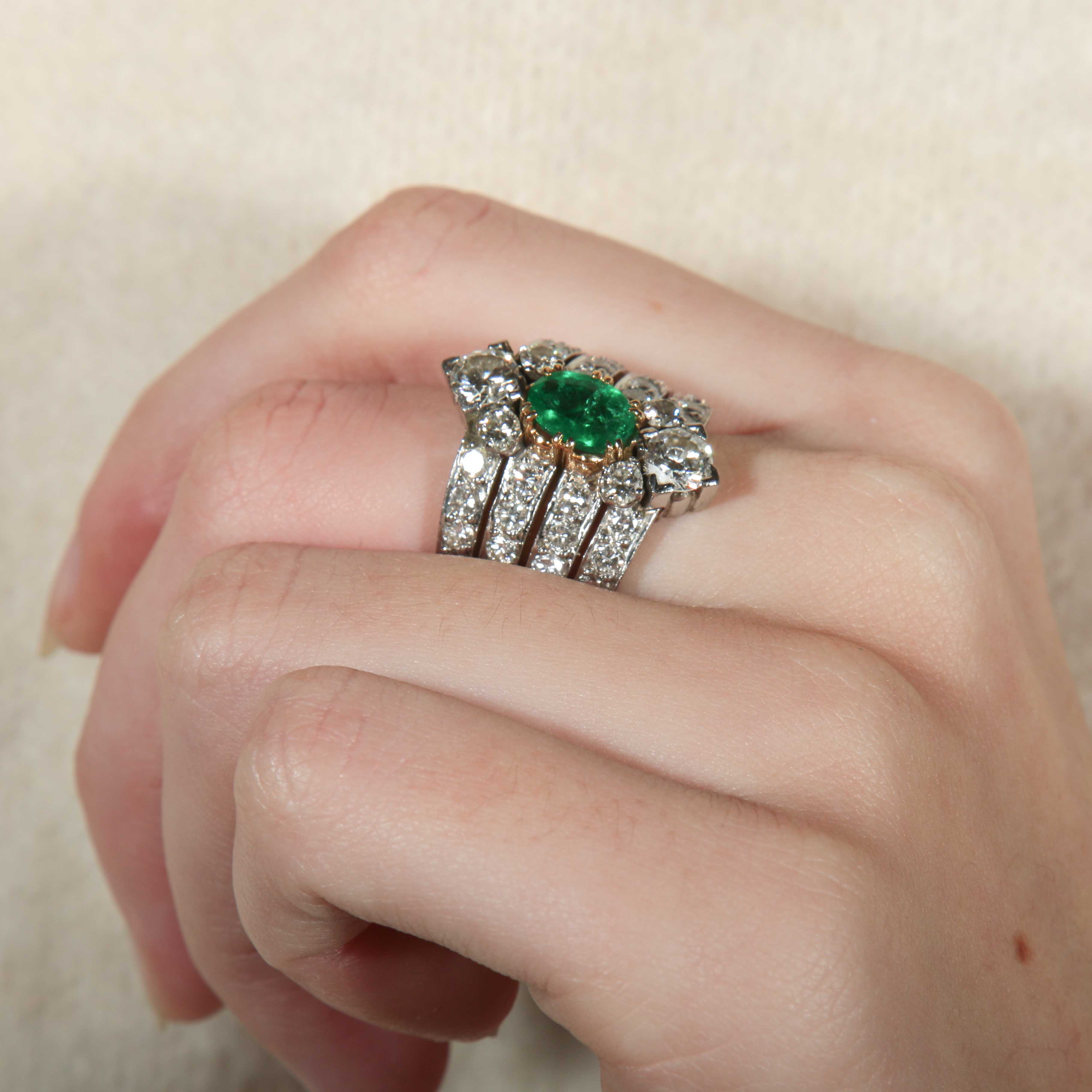 Emerald Diamond Ring - Image 4