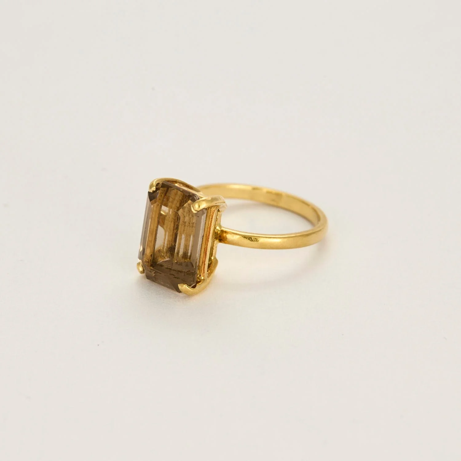 Yellow Gold Quartz Ring - Image 5