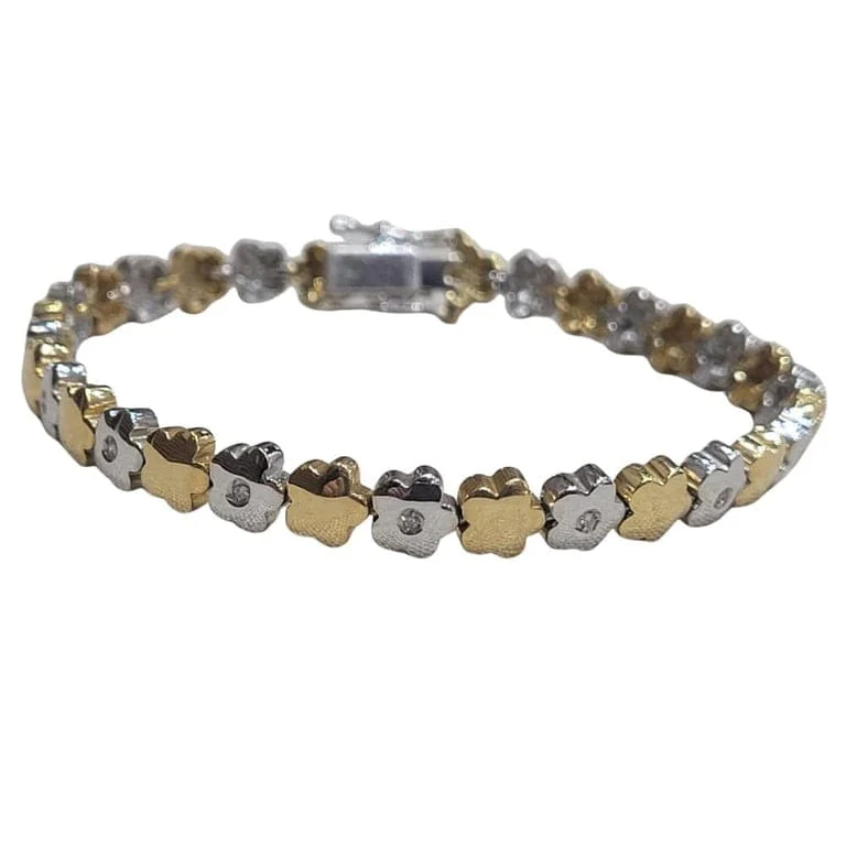 Bracelet - Bracelet in 18-carat white and yellow gold and diamonds