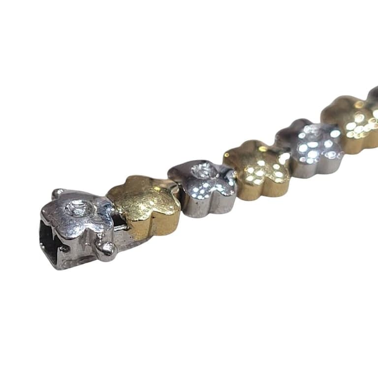 Bracelet - Bracelet in 18-carat white and yellow gold and diamonds - Image 6