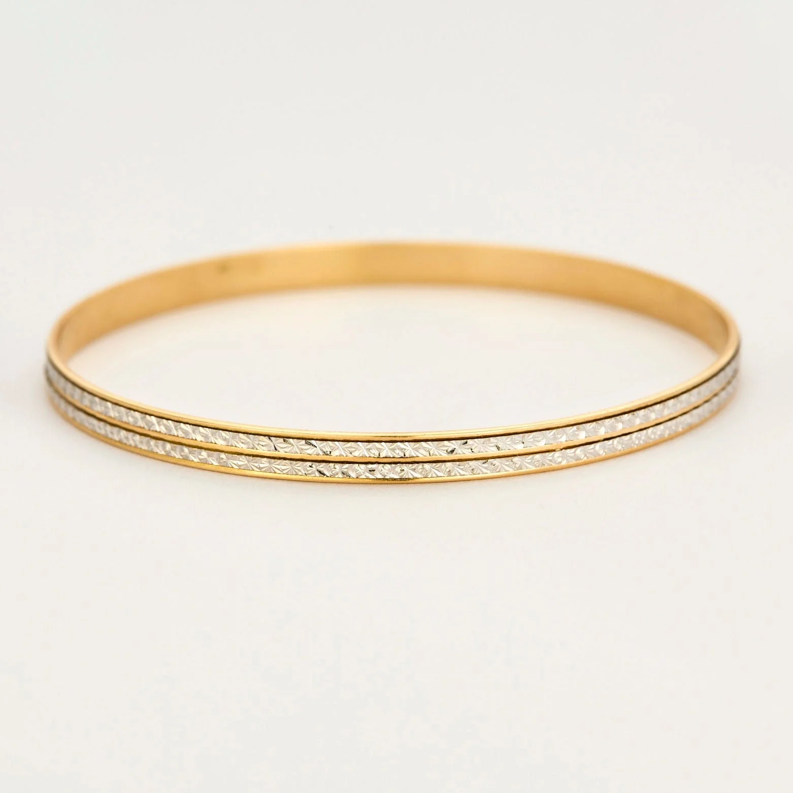 Yellow and white gold diamond bracelets - Image 4