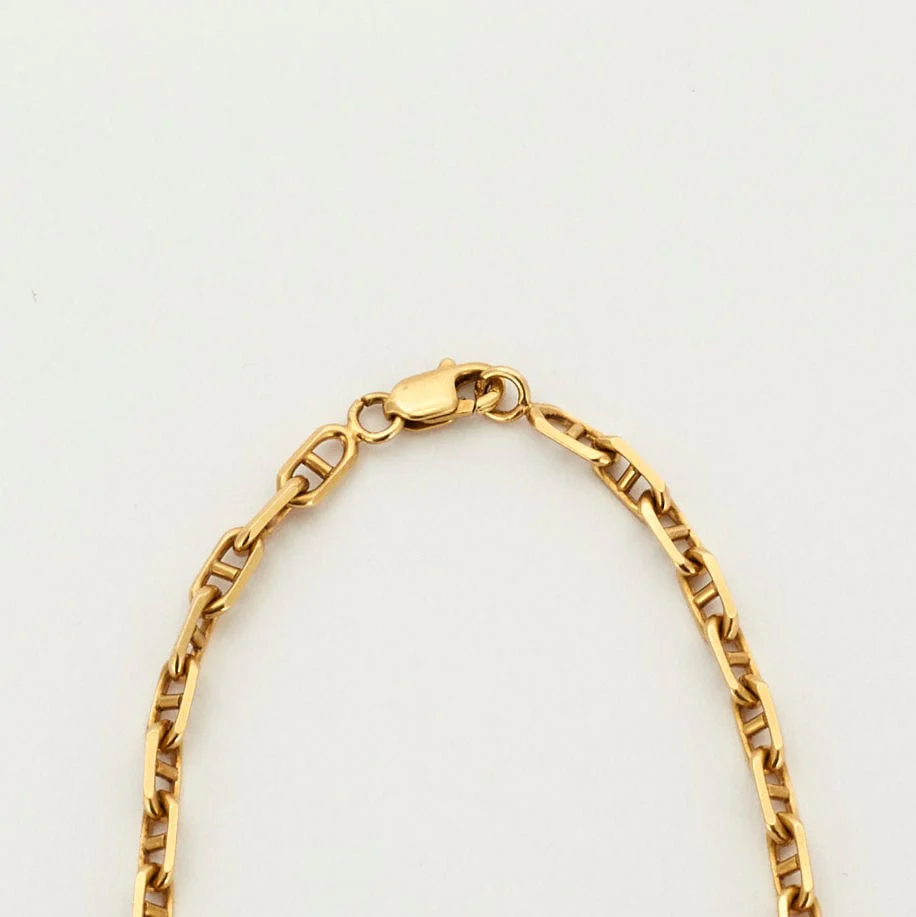 Yellow gold navy mesh chain - Image 3