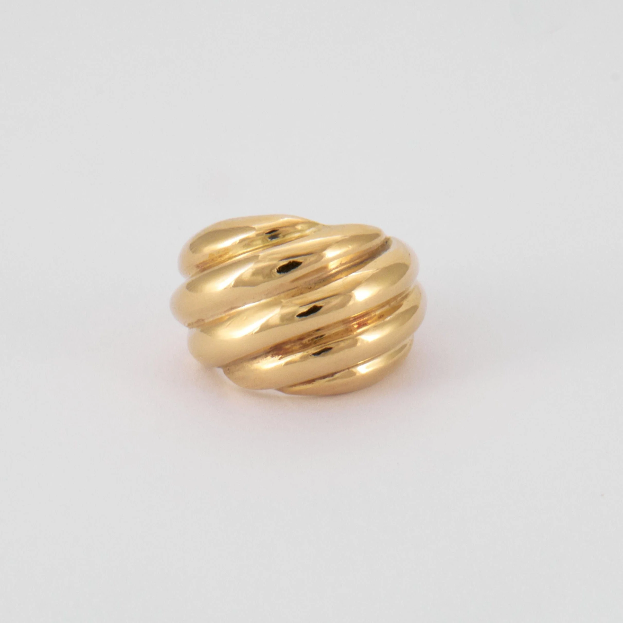 Ring in Yellow Gold & gadroons