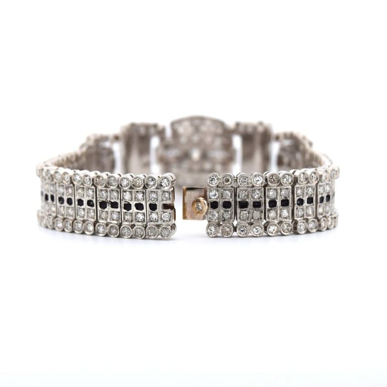 Armband Art Deco platinum diamonds - Image 7