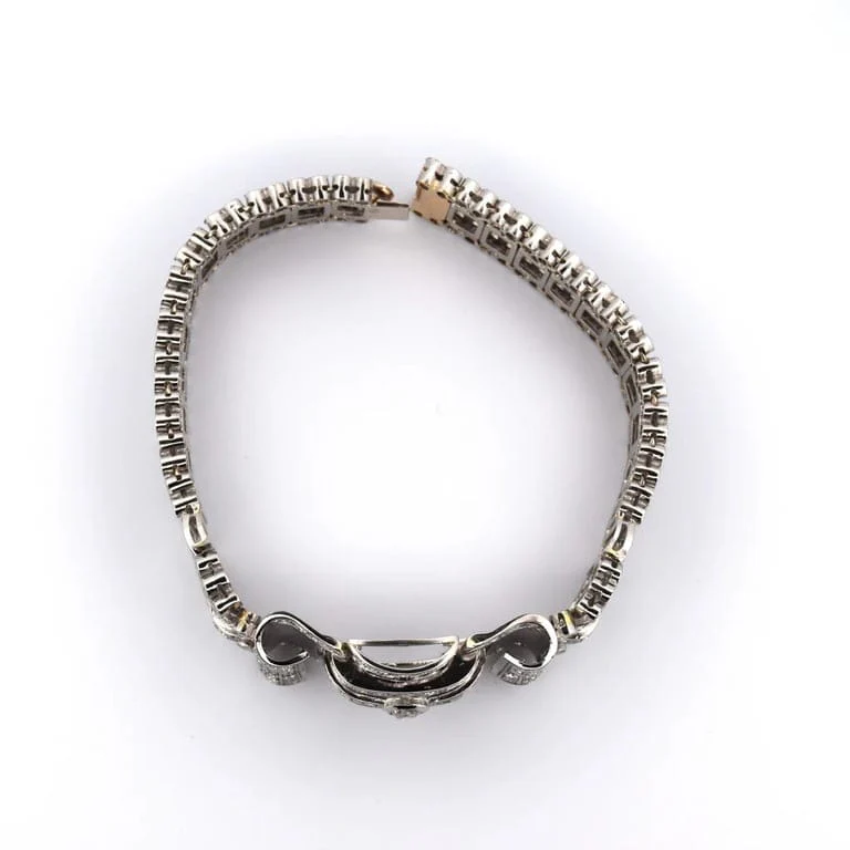 Armband Art Deco platinum diamonds - Image 8