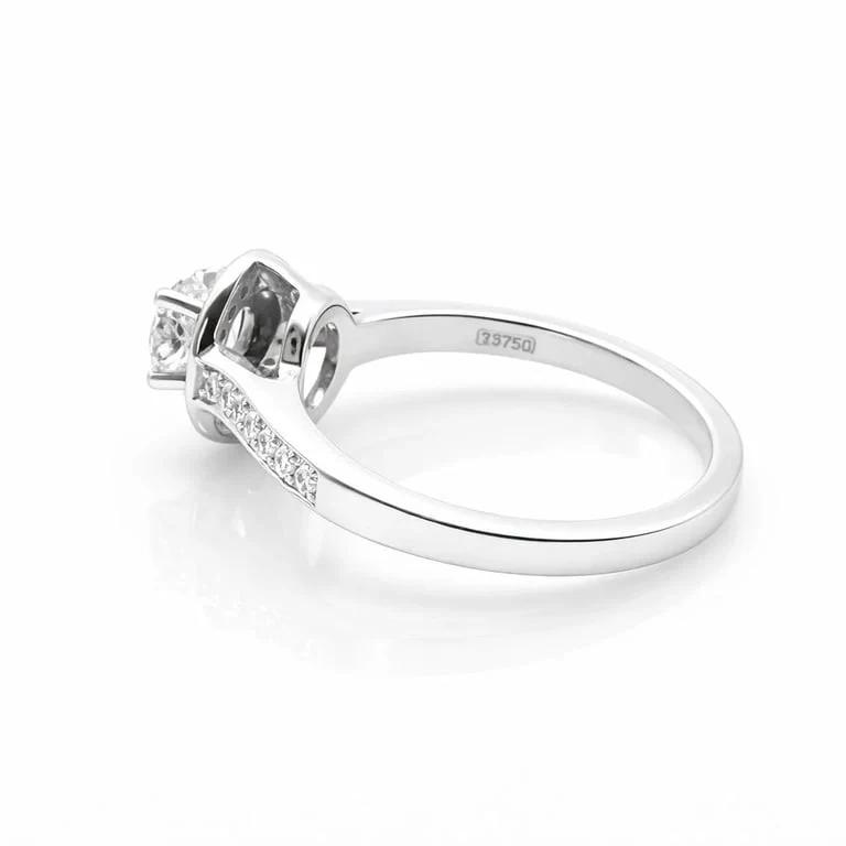 Solitaire gold diamond ring - Image 5