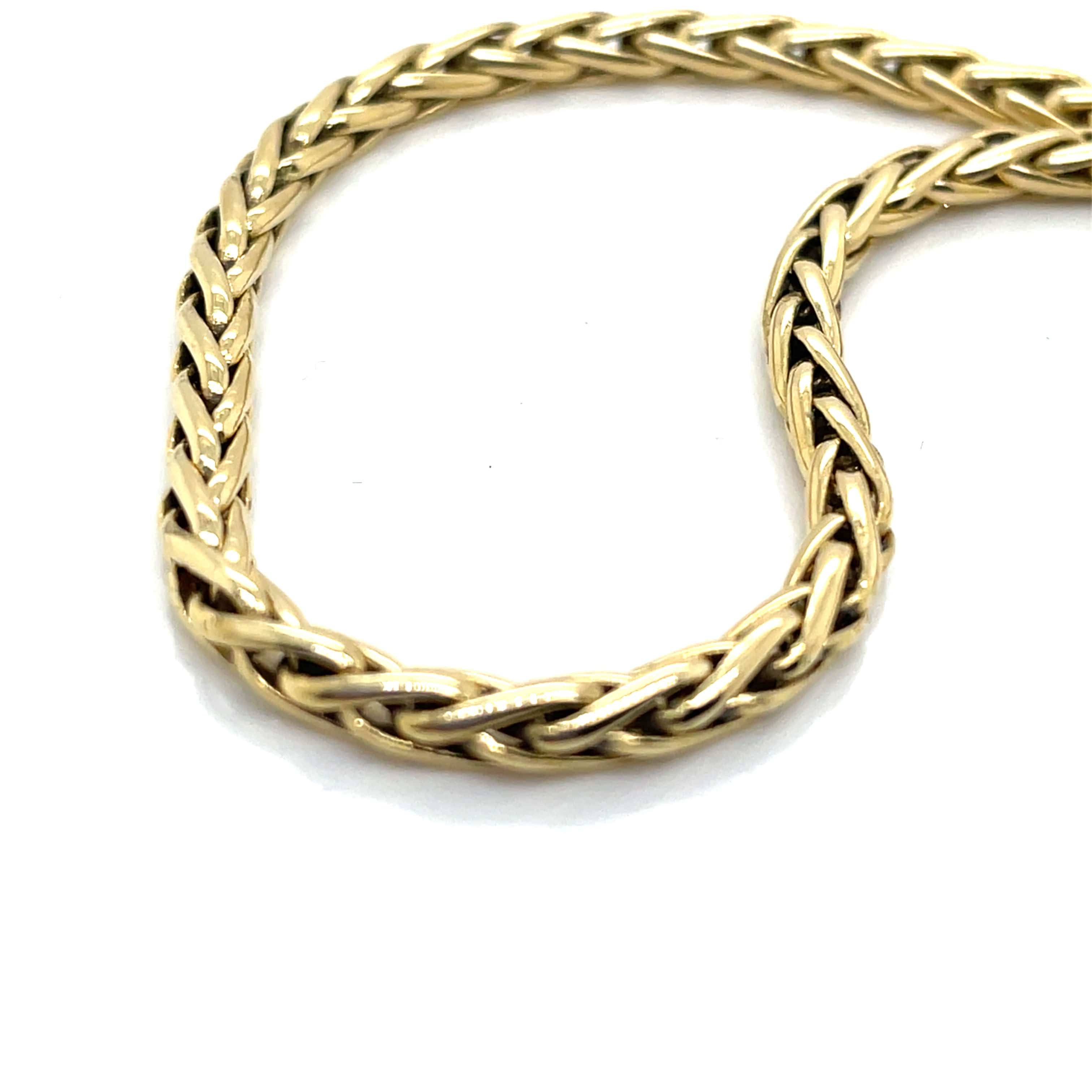 Bracelet Link Yellow Gold Palm Tree 