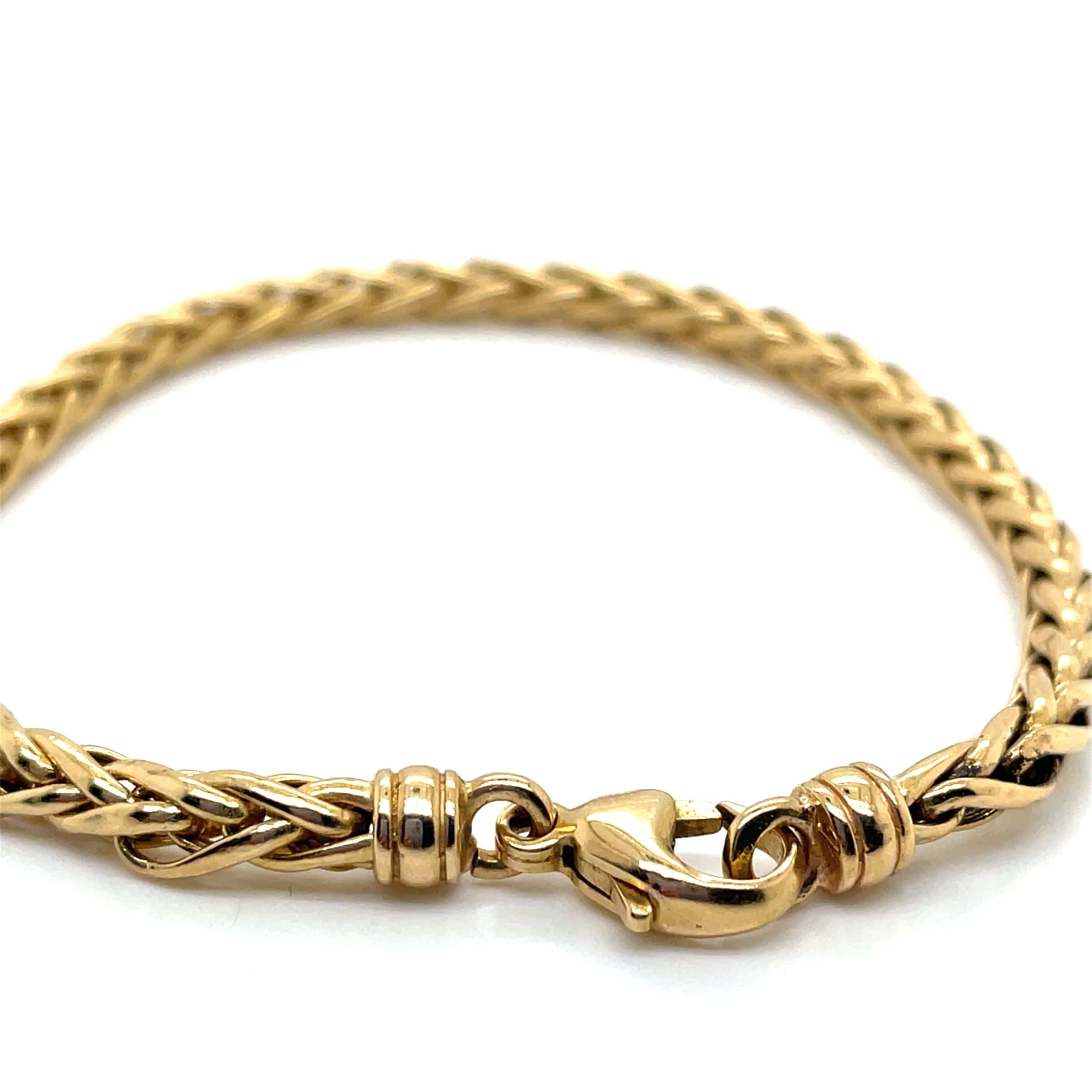 Bracelet Link Yellow Gold Palm Tree  - Image 4