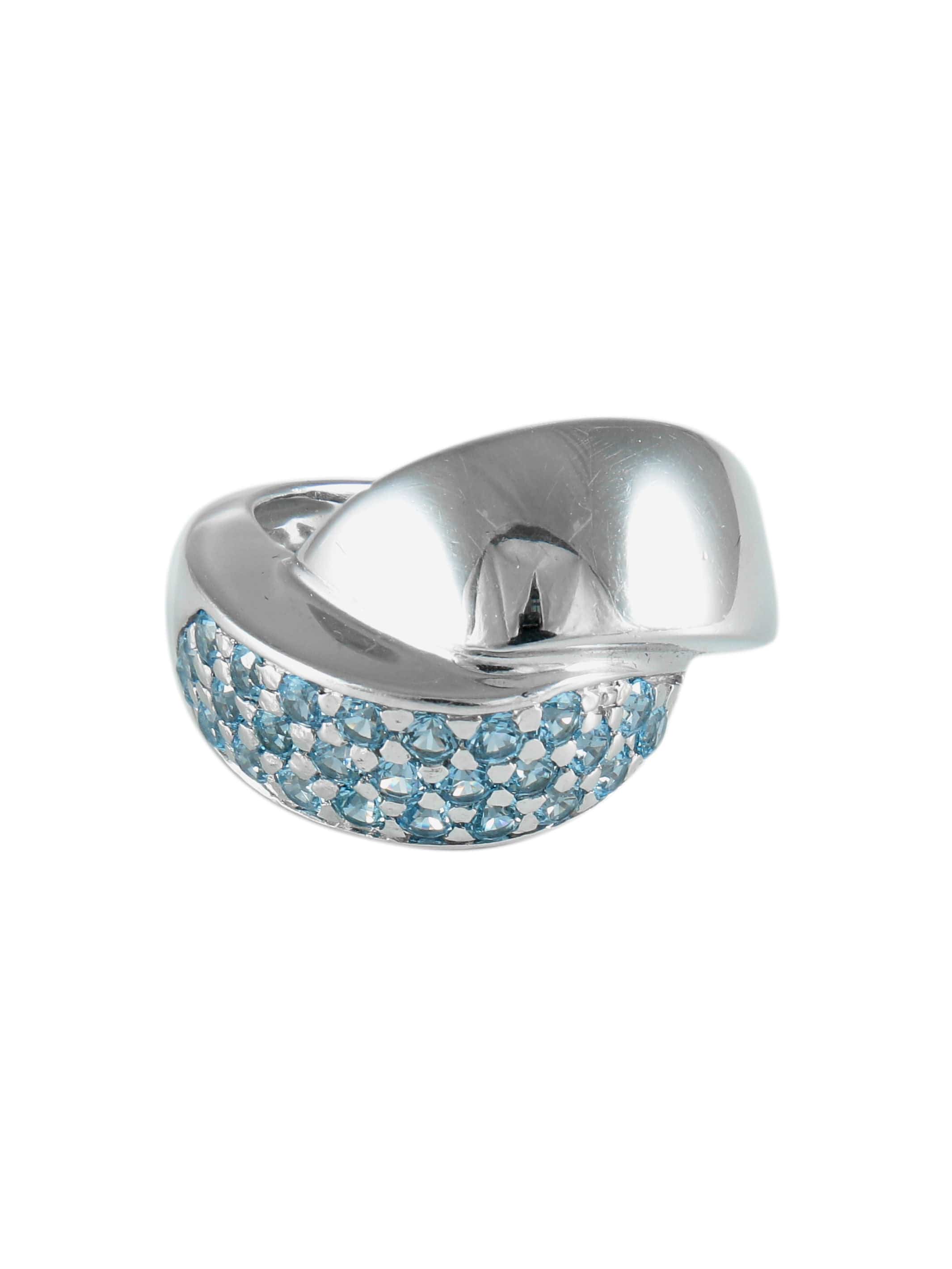 Blue Topaz Pavement Ring