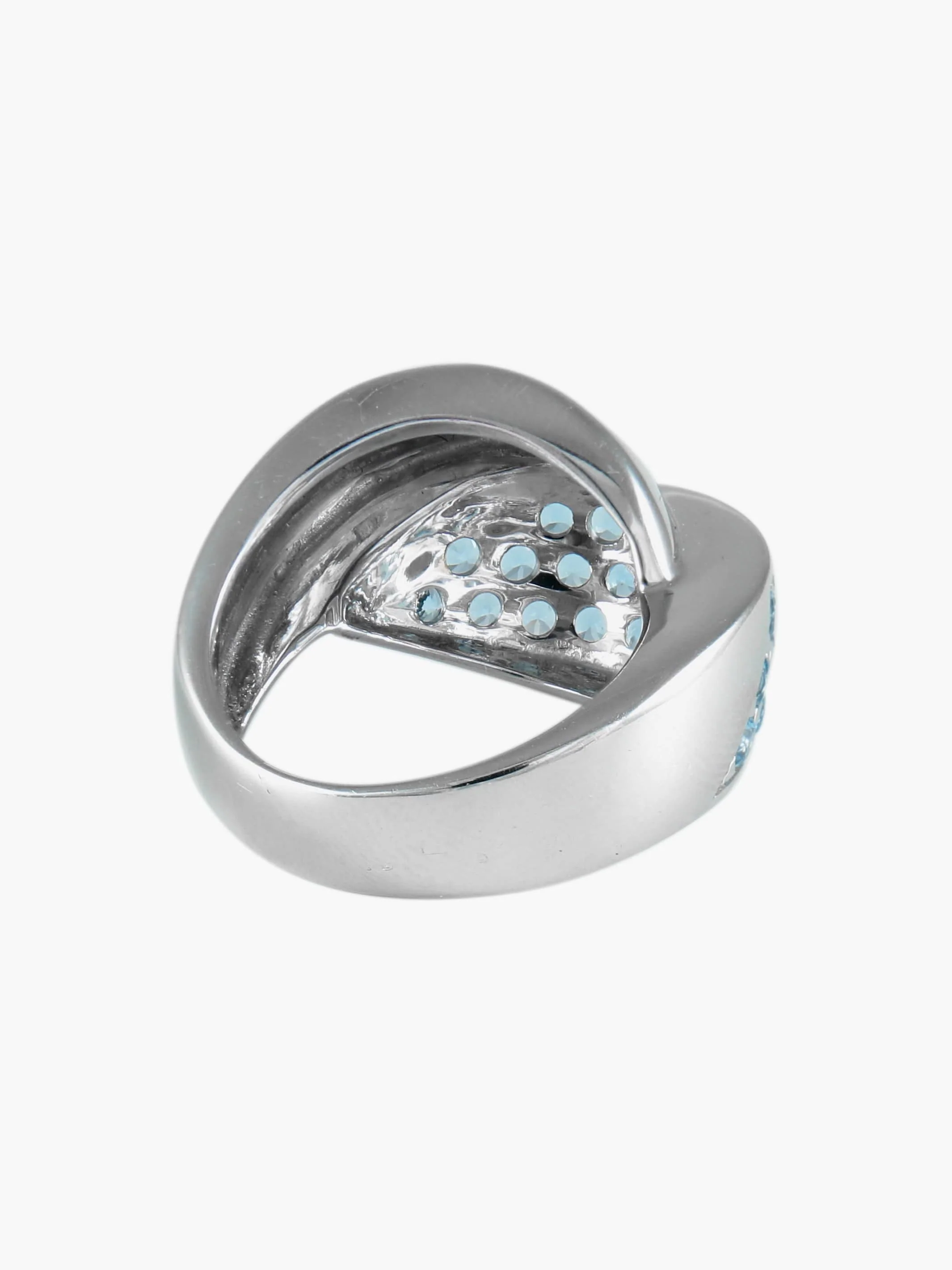 Blue Topaz Pavement Ring - Image 5
