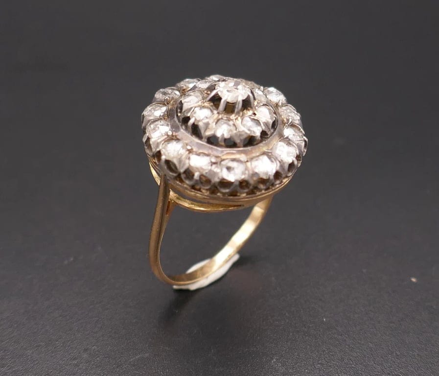 Diamond and yellow gold ring - Image 3