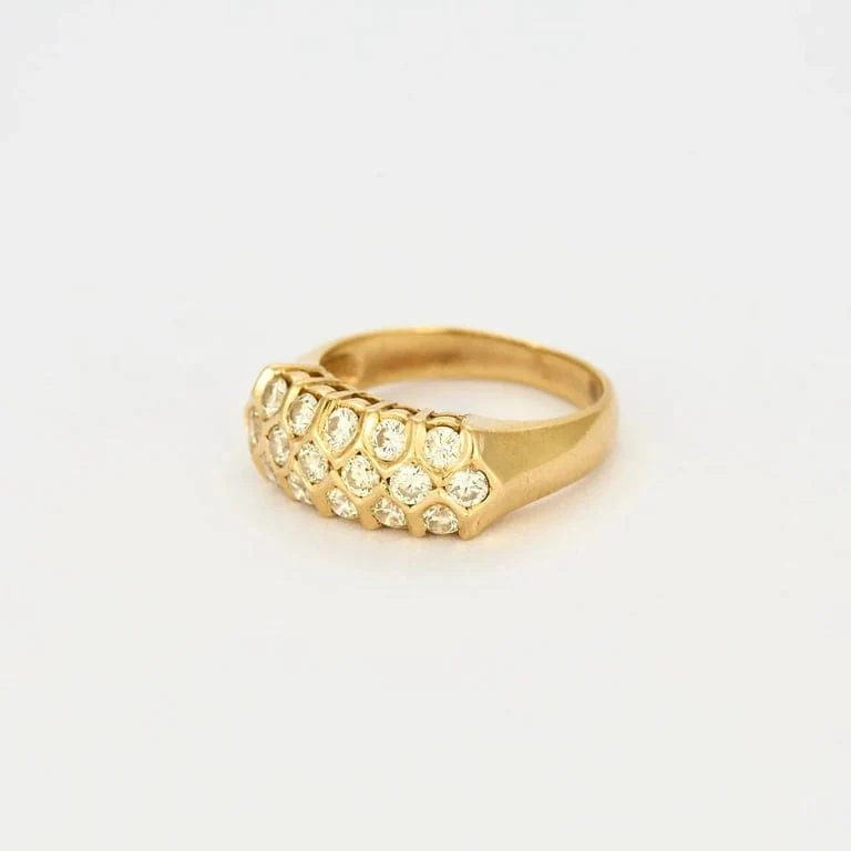 Yellow gold and diamond ring - Image 3