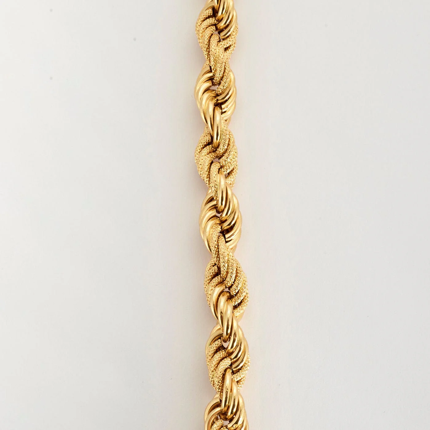 alternating rope mesh necklace yellow gold - Image 2