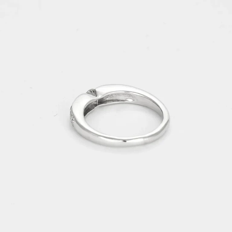 Wedding band in white gold and diamond - Image 6