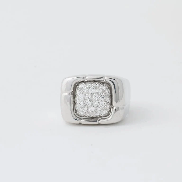 Diamond signet ring - Image 8