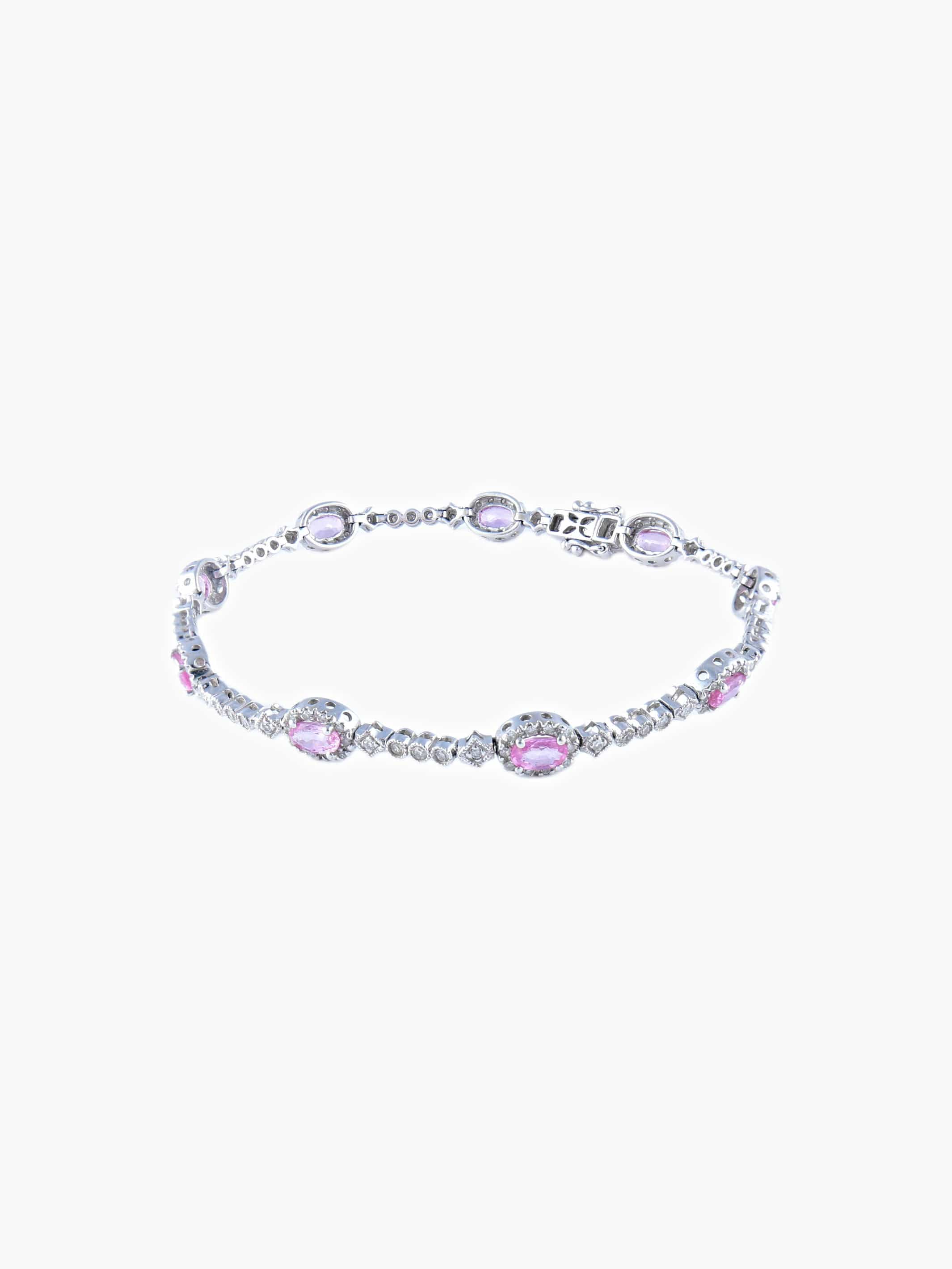 Pink Sapphire Bracelet - Image 4