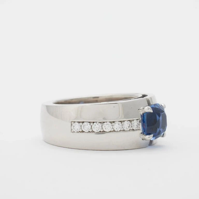 Sapphire diamond ring - Image 3