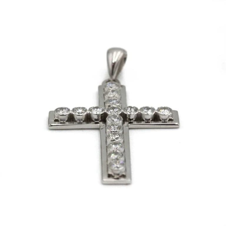 Pendant - platinum and diamonds - Image 2