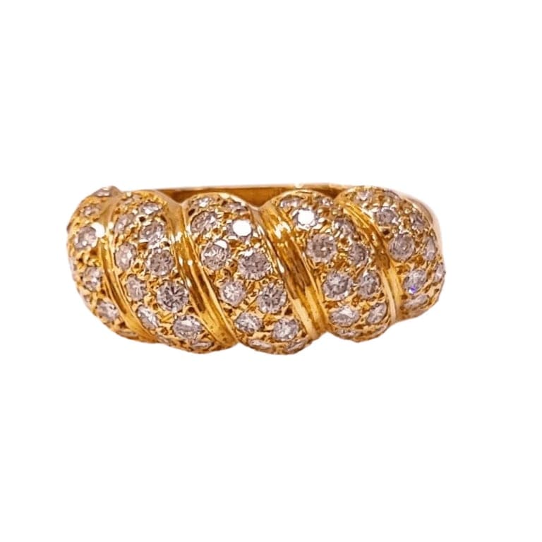 Pave diamond ring