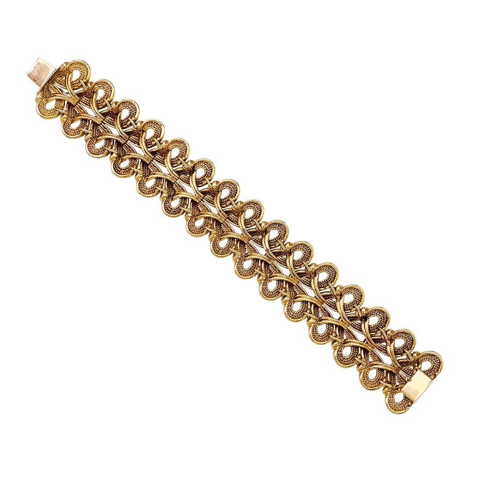 1950 bracelet in pink gold. - Image 5