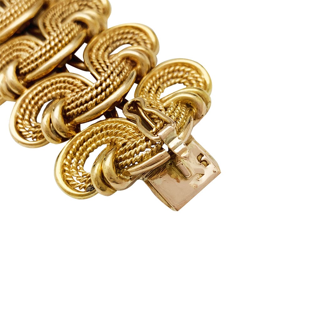 1950 bracelet in pink gold. - Image 8