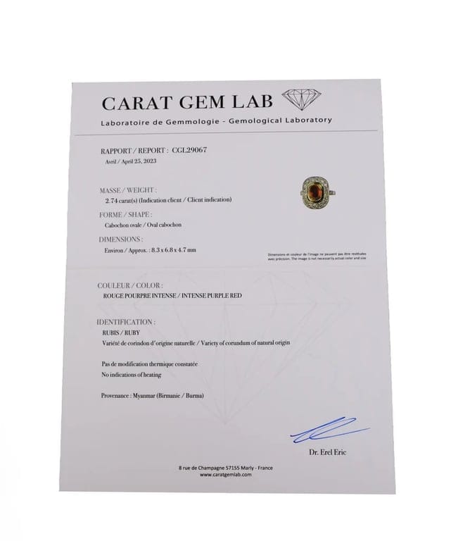 Cabochon Ruby Ring - Image 9