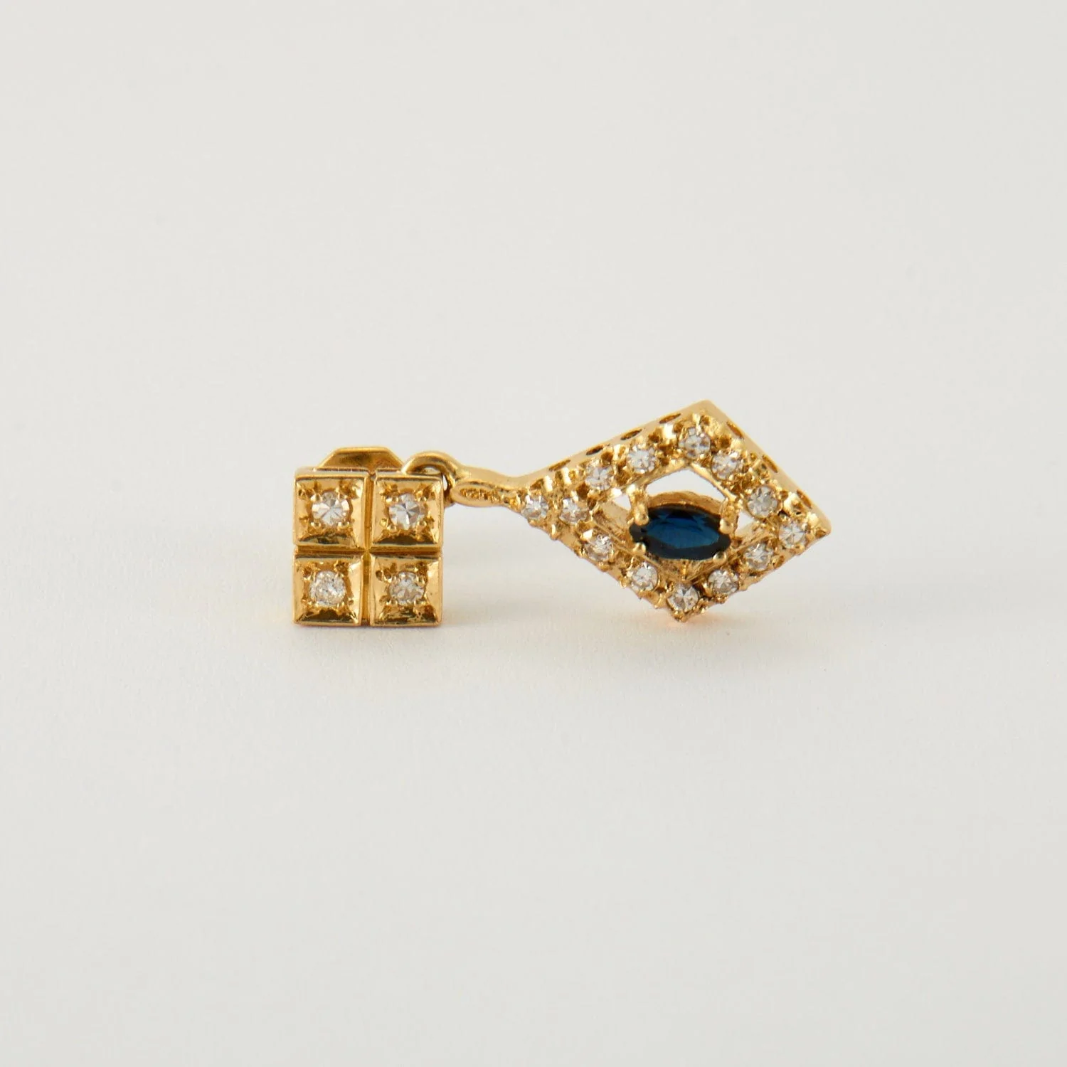 Pendants in yellow gold, diamonds & sapphires - Image 5