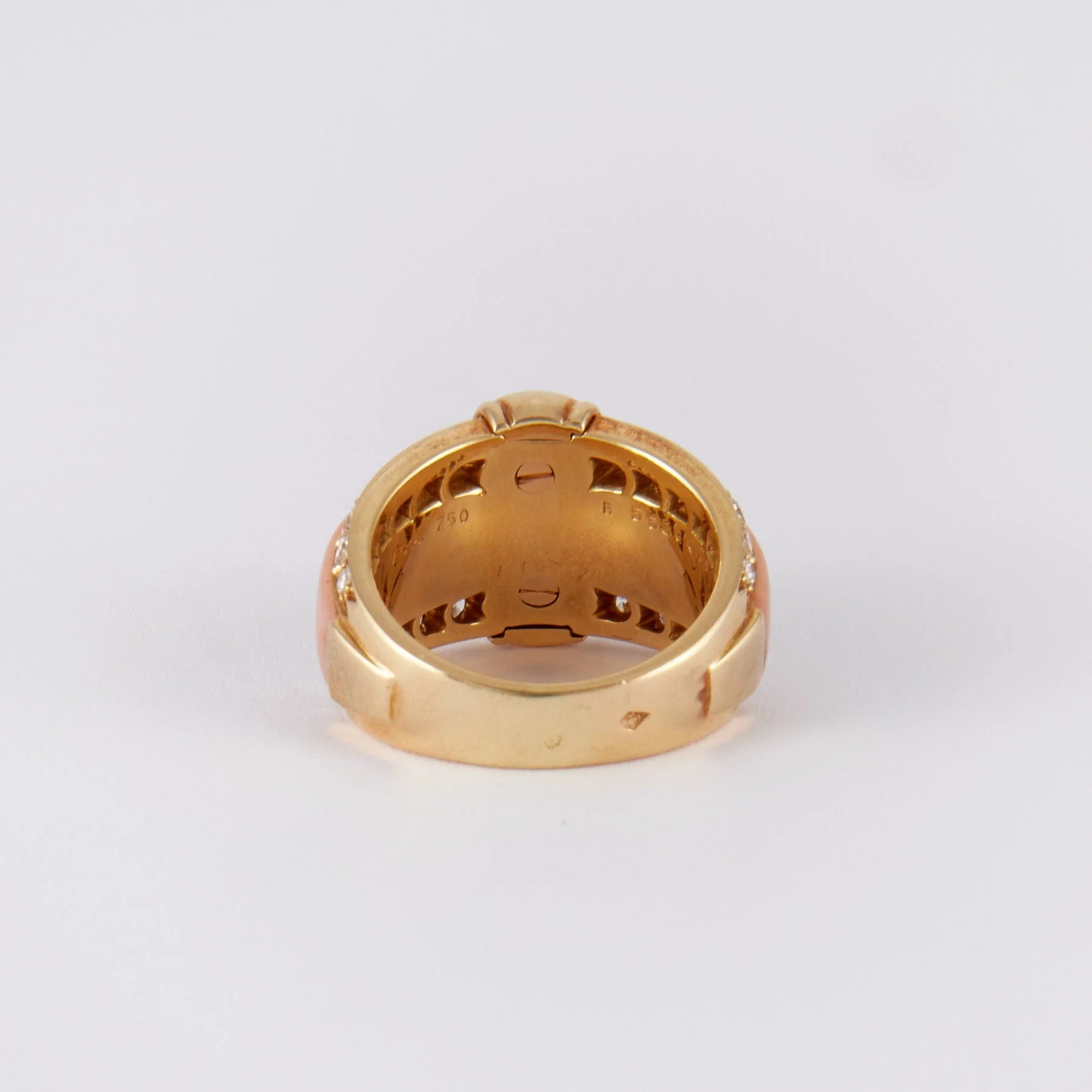 Van Cleef & Arpels - Vintage Pink Jade Diamond Ring - Image 6