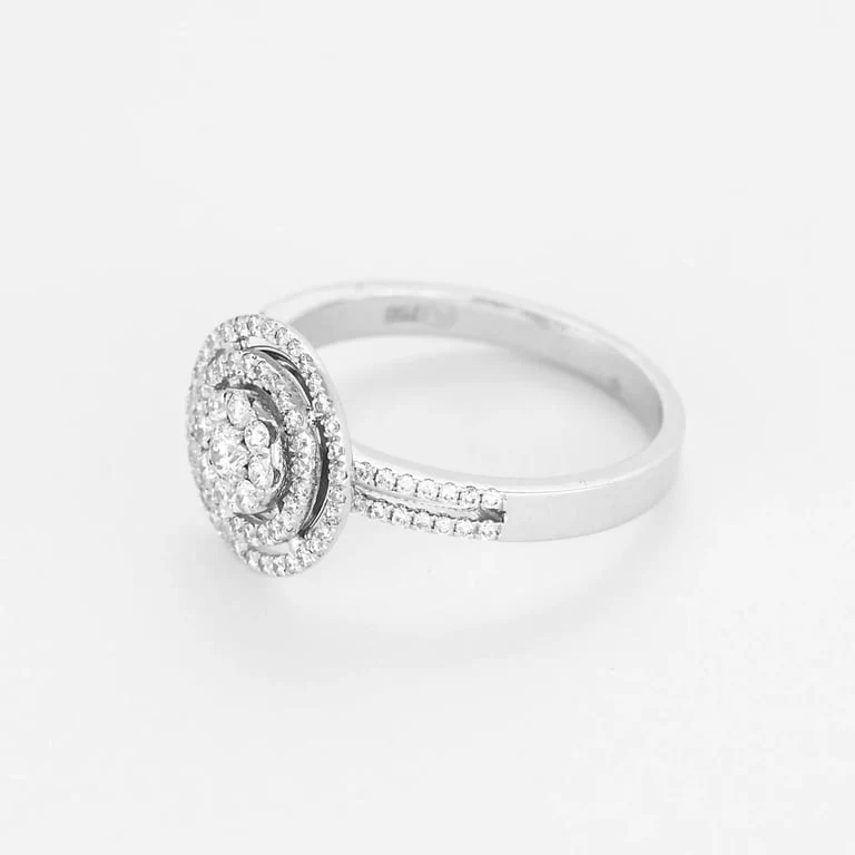 Ring Solitaire Illusion white gold  - Image 3
