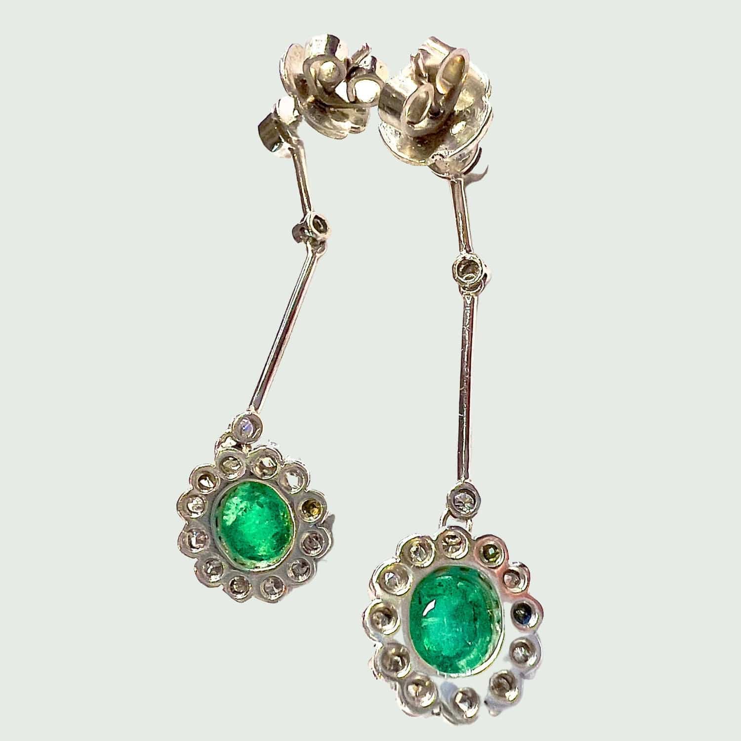 EMERALD DIAMOND EARRINGS - Image 4