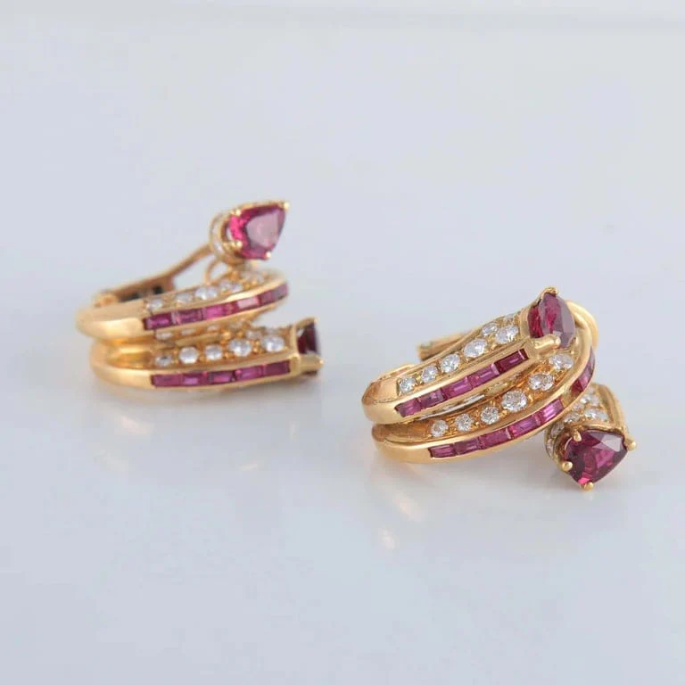Ruby diamond earrings - Image 6