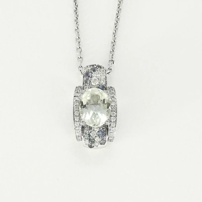 MAUBOUSSIN - White gold necklace, diamonds, topaz - Image 3