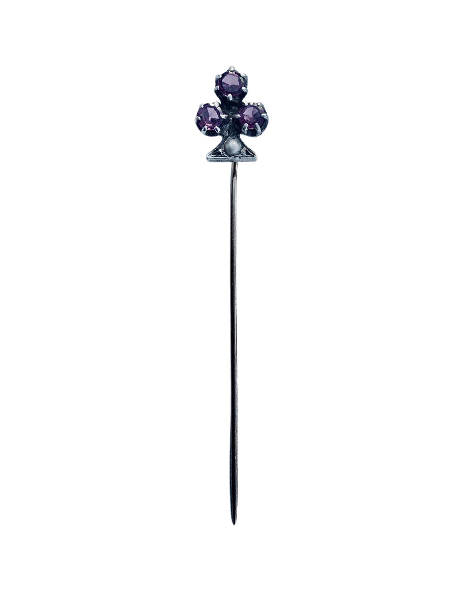Amethyst Tie Pin