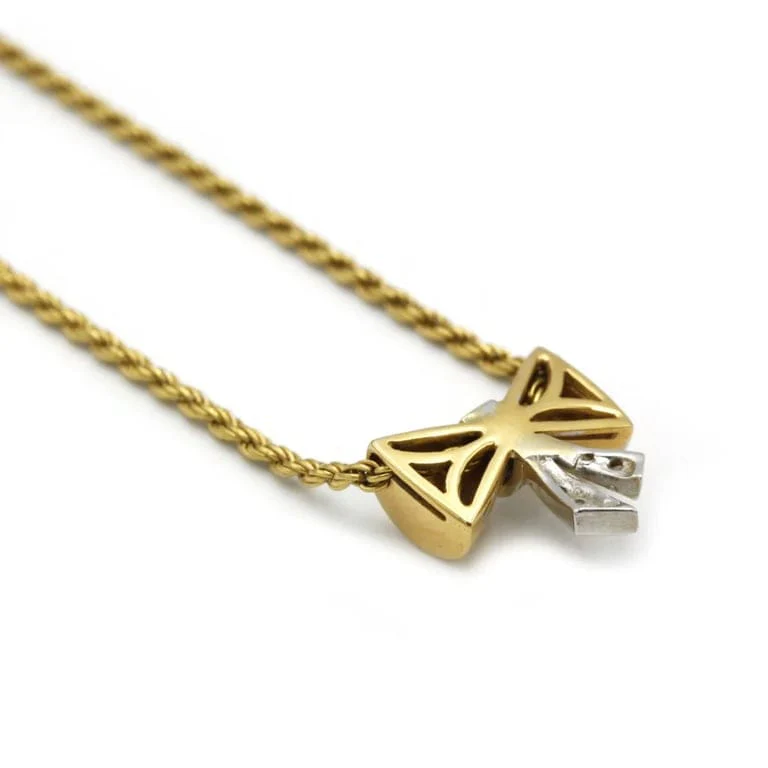 Necklace - Gold and diamonds - Image 3