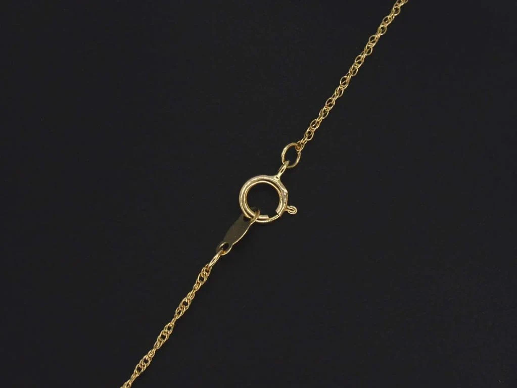 Yellow gold necklace with diamond - Image 5