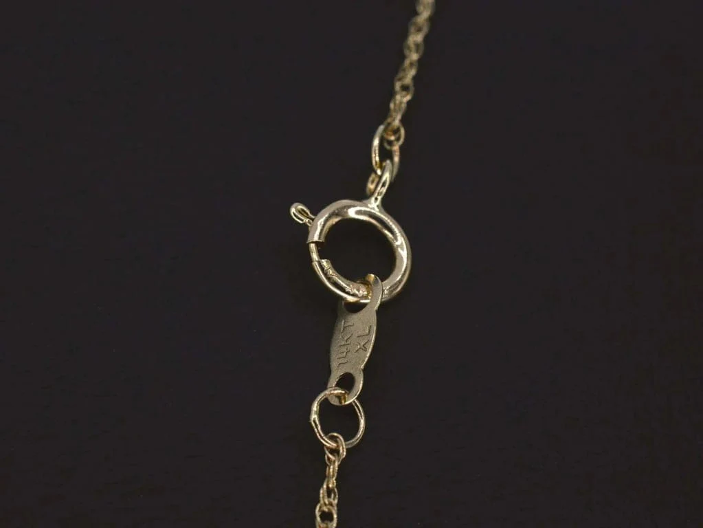 Yellow gold necklace with diamond - Image 6