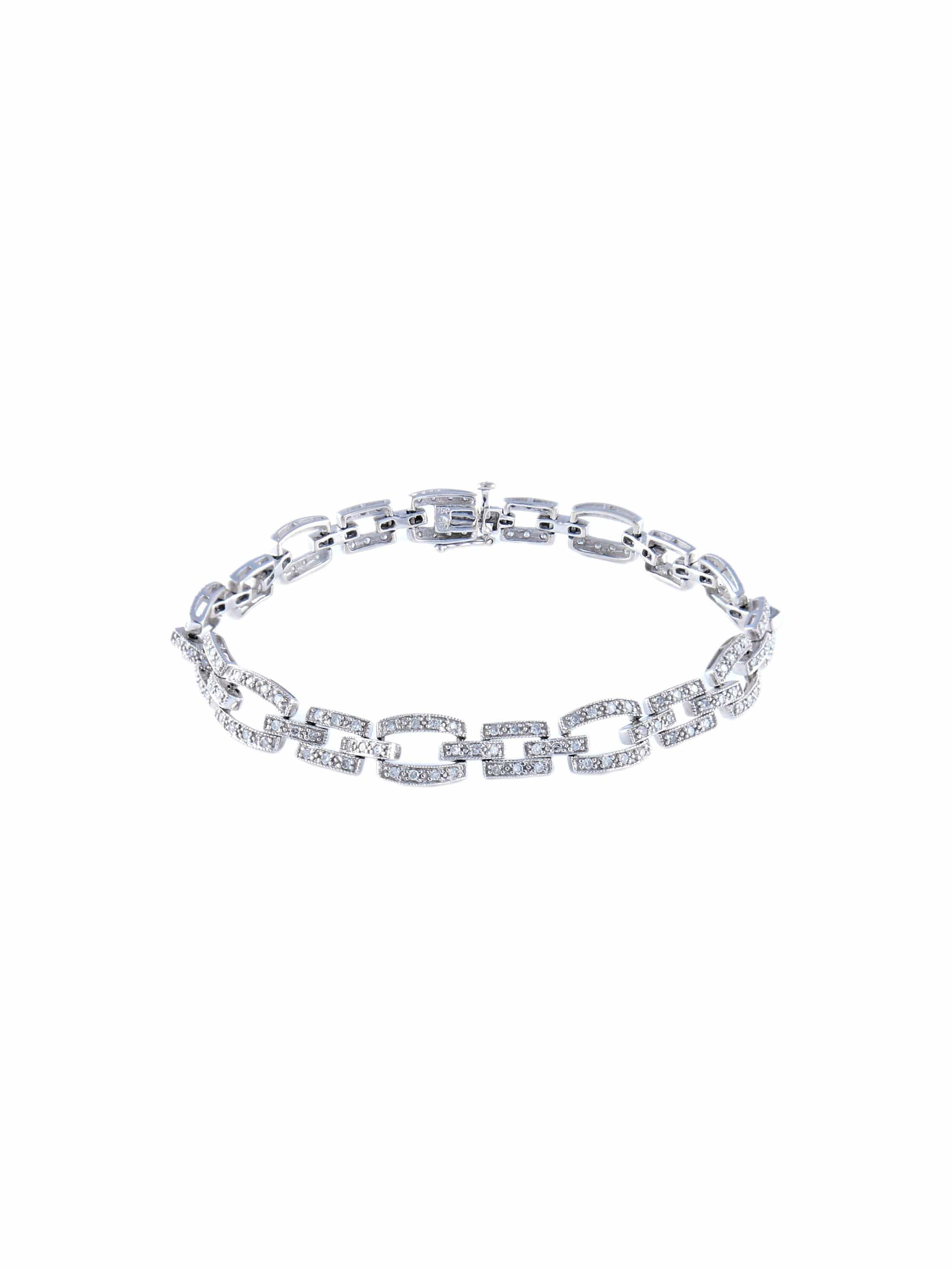 18 link diamond bracelet