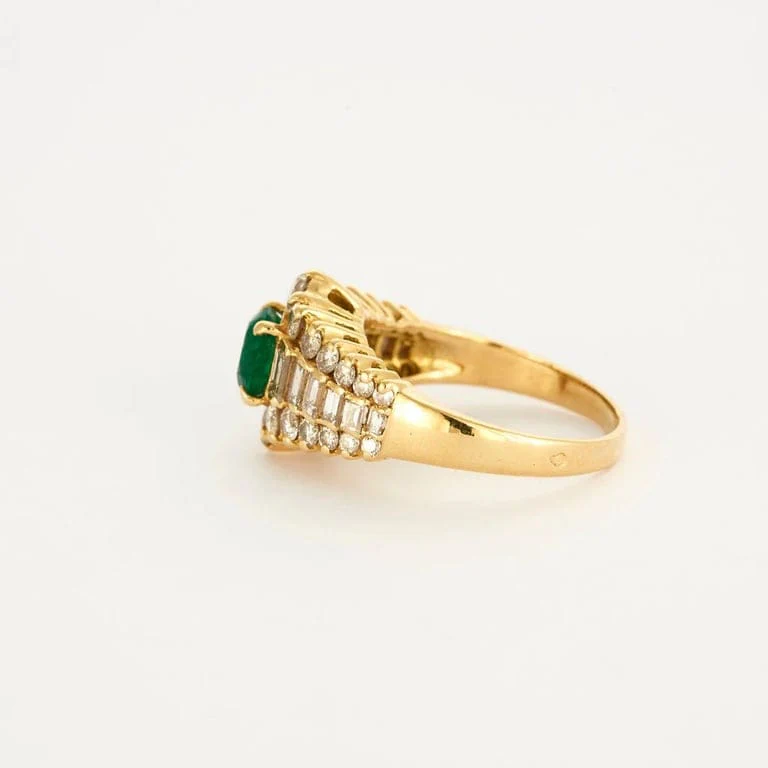 Emerald Diamond Garter Ring - Image 4