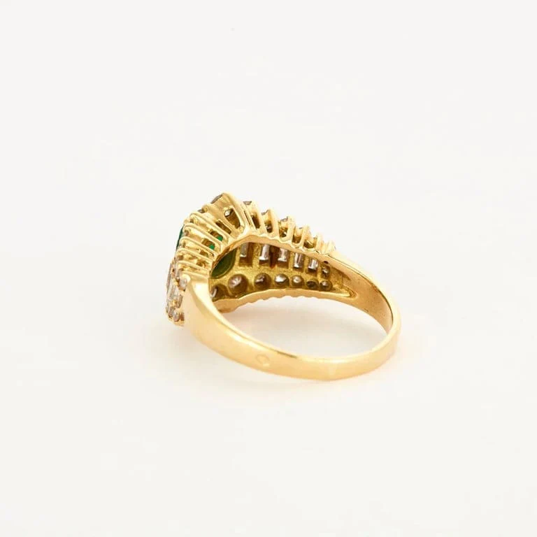 Emerald Diamond Garter Ring - Image 5