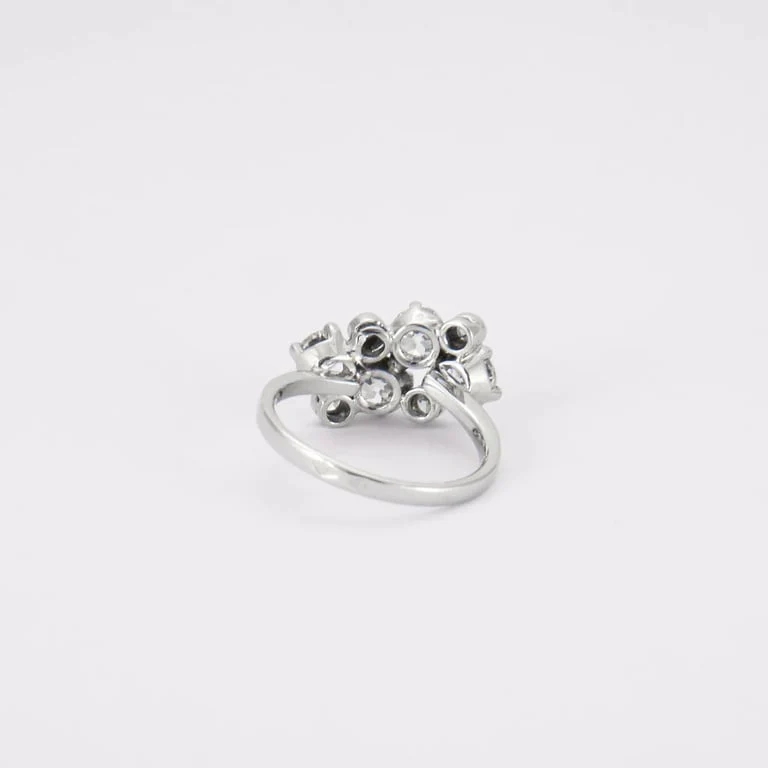 White gold ring, diamonds - Image 6