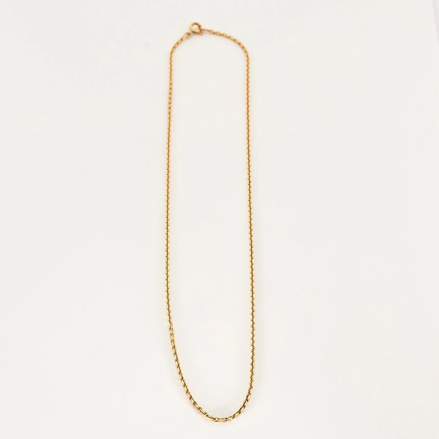 Jaseron yellow gold chain with forced mesh