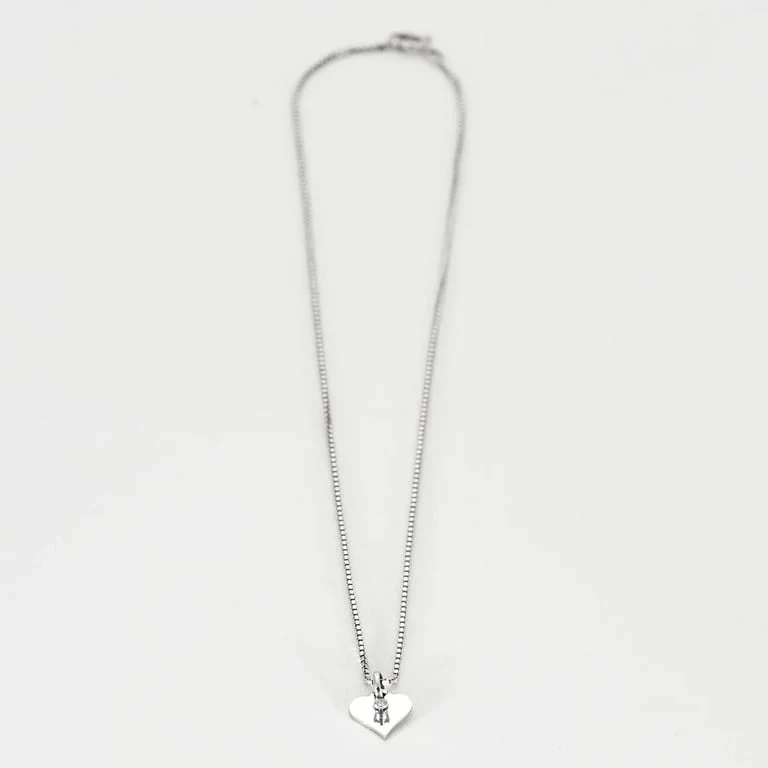 White Heart Pendant White Gold Diamond - Image 3
