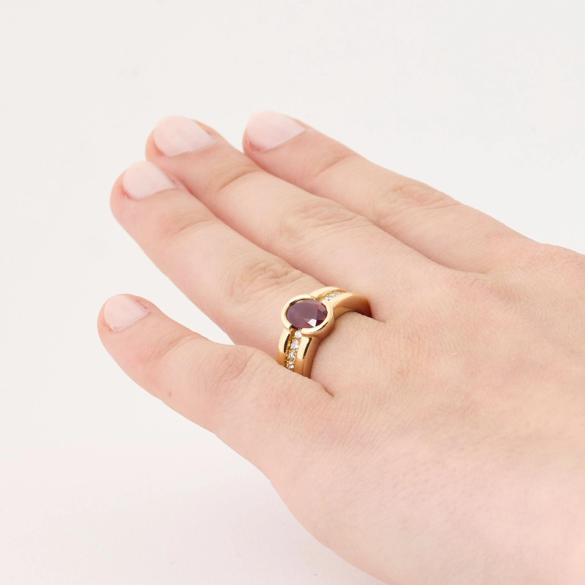 Ruby and diamond ring - Image 5