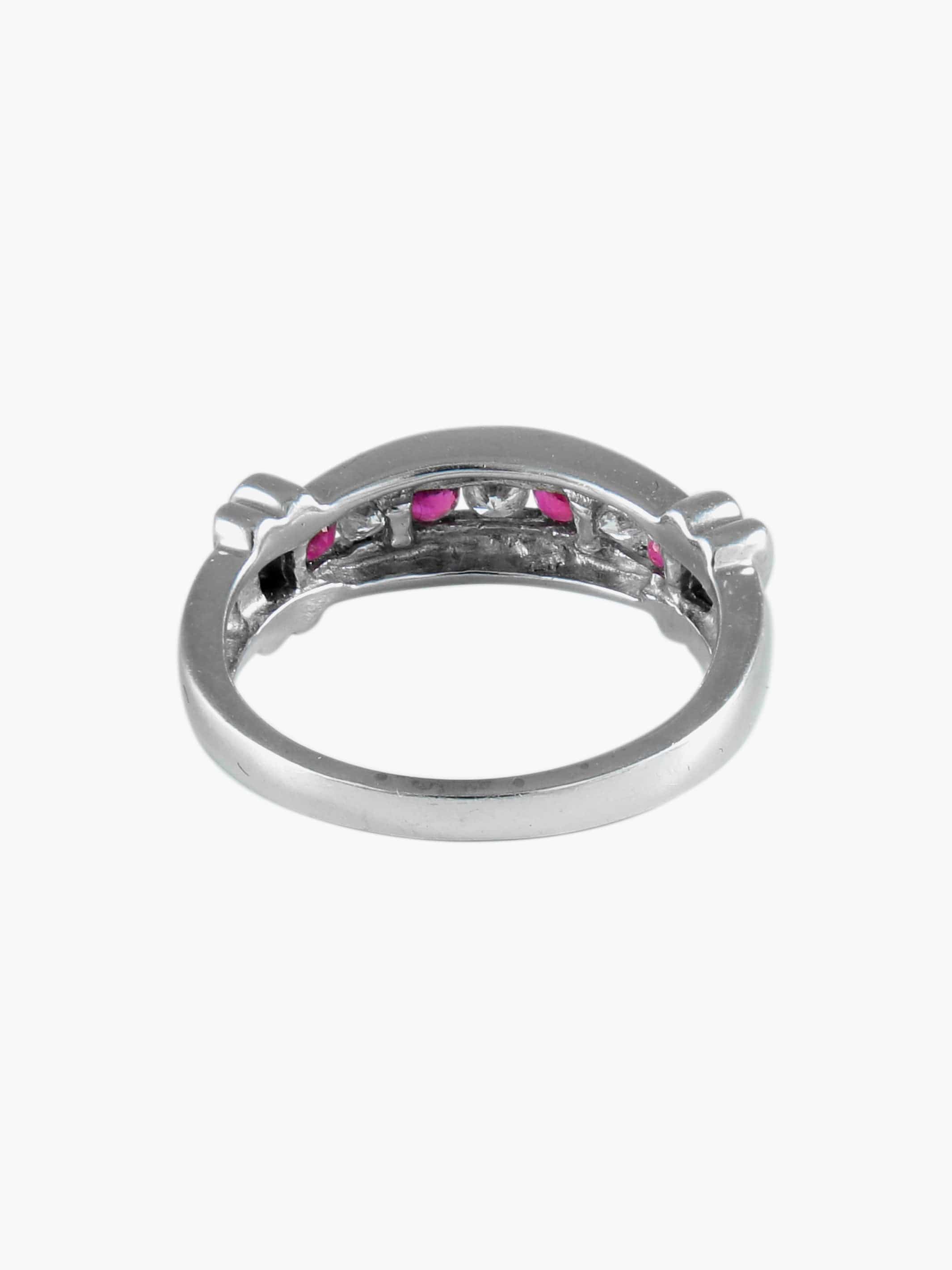 Ruby Diamond Barrette Ring - Image 5