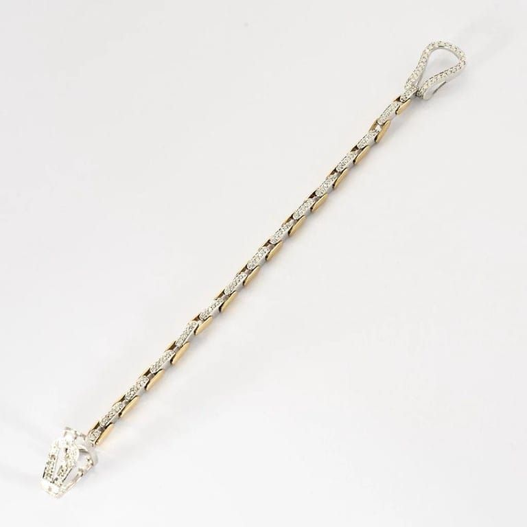 MATY two-gold Buckle Bracelet, diamonds  - Image 3