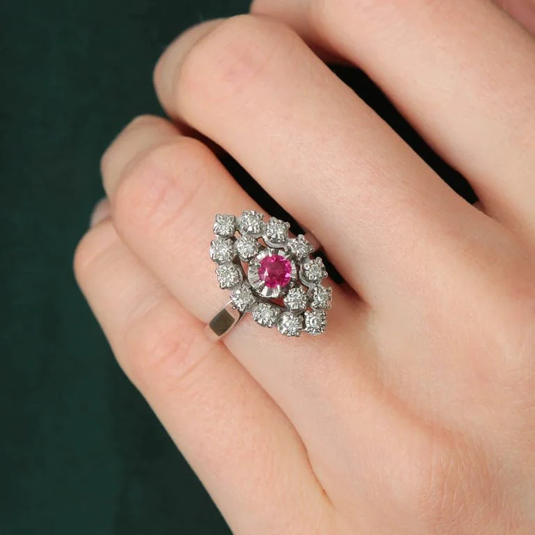 Marquise diamond ring - Image 2