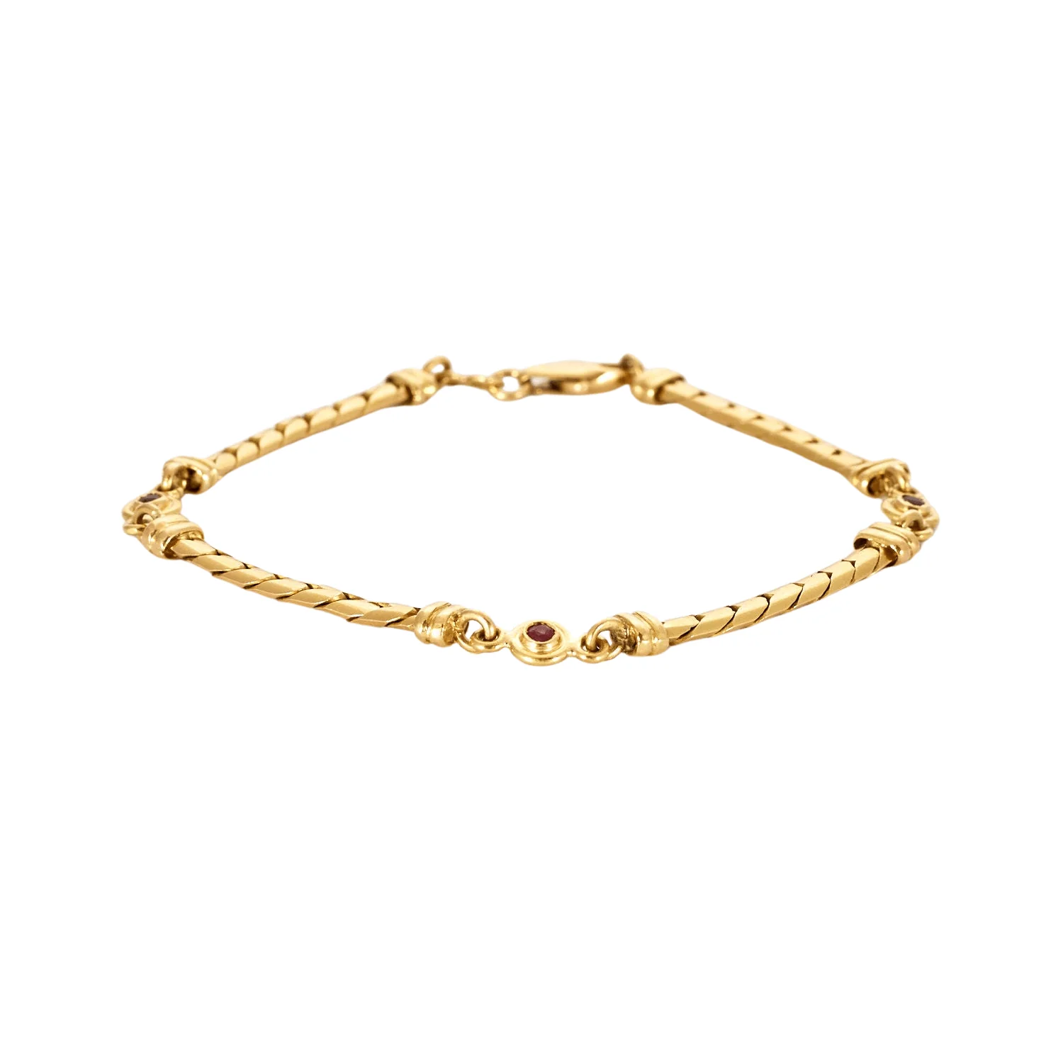 Ruby curb bracelet