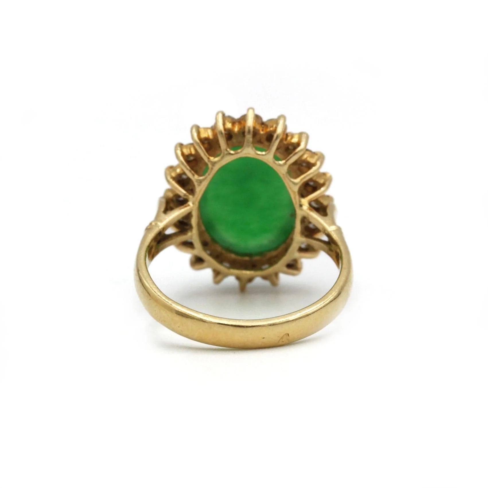 Ring - Yellow gold, Diamonds & Jade - Image 3