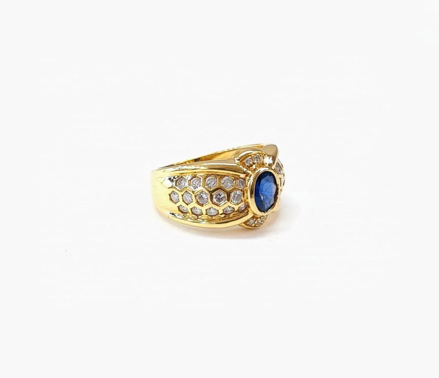 Sapphire and diamond ring - Image 4